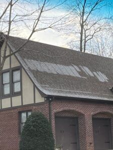 roof with frost patches