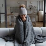 girl in cold home
