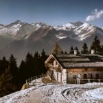 cold house overlooking mountains